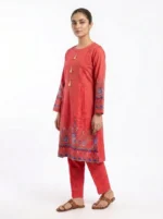 Rust Bloom Tassel Printed Lawn Cotton 2 Piece A-Line Suit