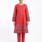 Rust Bloom Tassel Printed Lawn Cotton 2 Piece A-Line Suit