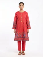 Rust Bloom Tassel Printed Lawn Cotton 2 Piece A-Line Suit