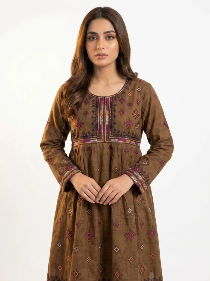 Mocha Muse Embroidered Lawn Cotton 2 Piece Suit