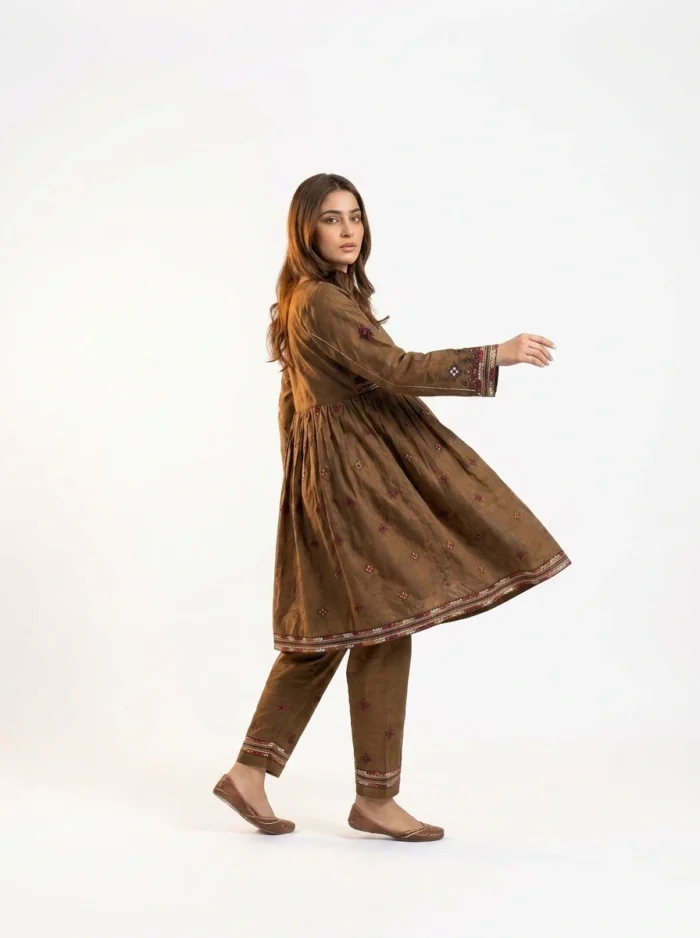 Mocha Muse Embroidered Lawn Cotton 2 Piece Suit