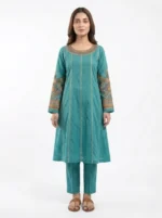 Aqua Teal Heritage Embroidered Lawn Cotton Suit