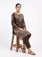 Cocoa Bloom Floral Embroidered Lawn Cotton 2 Piece Suit for Women