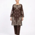 Cocoa Bloom Floral Embroidered Lawn Cotton 2 Piece Suit for Women