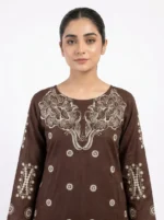 Cocoa Bloom Floral Embroidered Lawn Cotton 2 Piece Suit for Women
