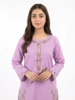 Lilac Blossom Embroidered Stitched Lawn 2 Piece Suit
