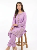 Lilac Blossom Embroidered Stitched Lawn 2 Piece Suit