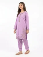 Lilac Blossom Embroidered Stitched Lawn 2 Piece Suit
