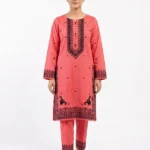 Coral Mosaic Printed Lawn Cotton 2 Piece Suit