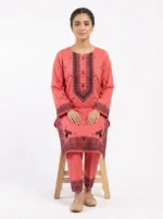 Coral Mosaic Printed Lawn Cotton 2 Piece Suit