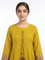 Saffron Grace Floral Border Embroidered Lawn Cotton Suit