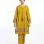 Saffron Grace Floral Border Embroidered Lawn Cotton Suit