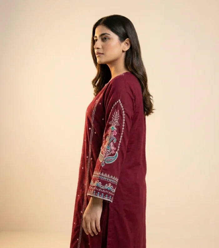 Maroon luxury shirt - Image 2