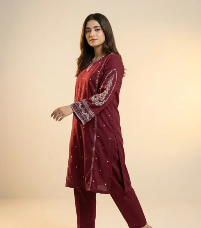 Maroon luxury shirt - Image 3