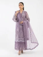 3PC Stitched Aria Lavender Organza
