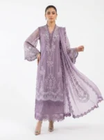 3PC Stitched Aria Lavender Organza