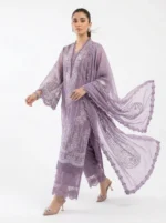 3PC Stitched Aria Lavender Organza