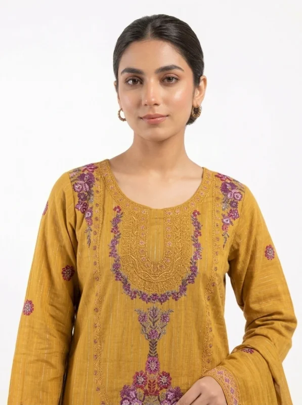Unstitched Amber Flora Lawn Suit