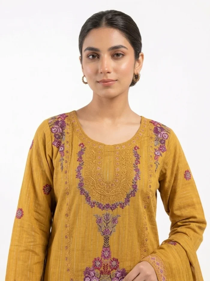 Unstitched Amber Flora Lawn Suit
