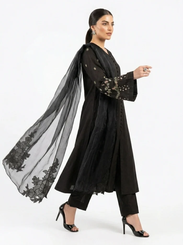3PC Stitched Kylin Black Cambric