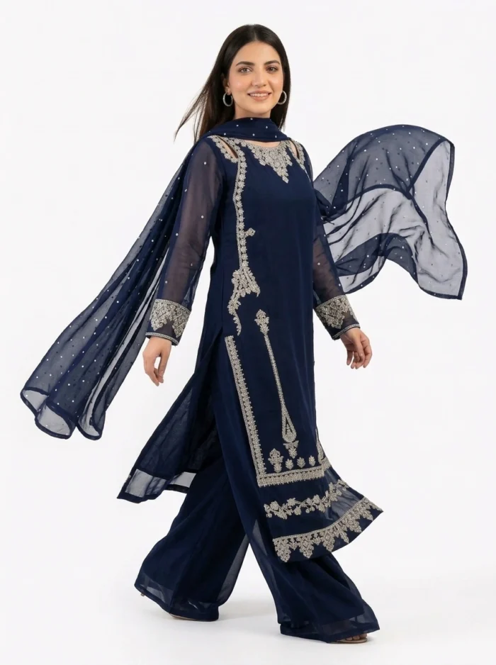 3PC Stitched Midnight Navy