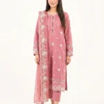 3PC Stitched Blush Pink Cambric