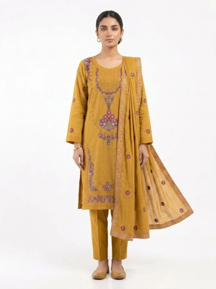Unstitched Amber Flora Lawn Suit