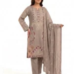Unstitched Taupe Solace Lawn Suit