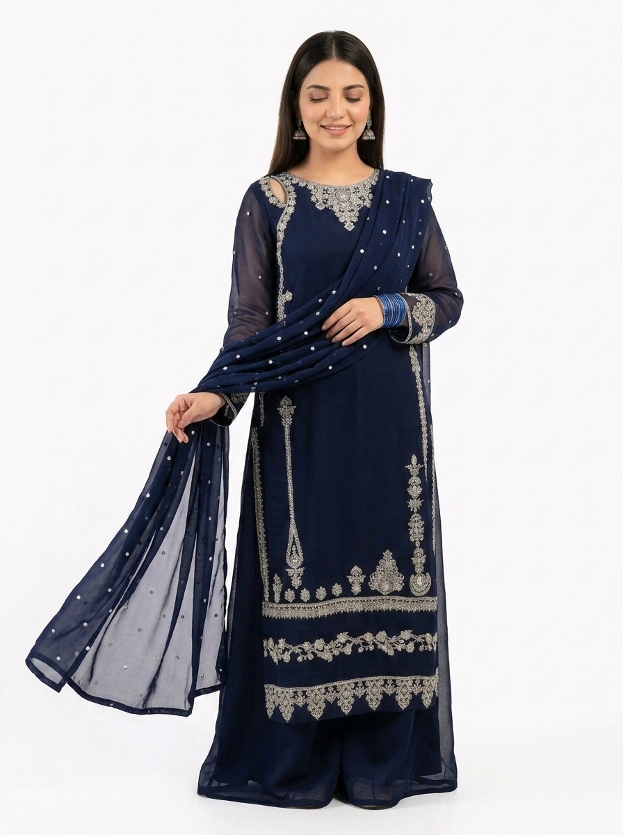 3PC Stitched Midnight Navy