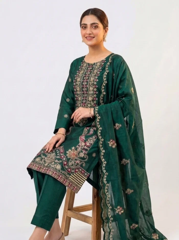 Unstitched Emerald Zeenat Lawn Suit
