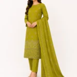 Unstitched Zoya Olive Lawn Suit