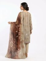 Unstitched Taupe Amber Karandi Suit - Image 3