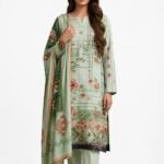 Unstitched Sage Winter Karandi Suit