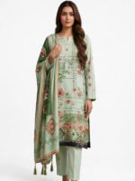 Unstitched Sage Winter Karandi Suit