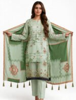 Unstitched Sage Winter Karandi Suit - Image 2