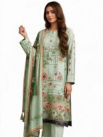 Unstitched Sage Winter Karandi Suit - Image 3
